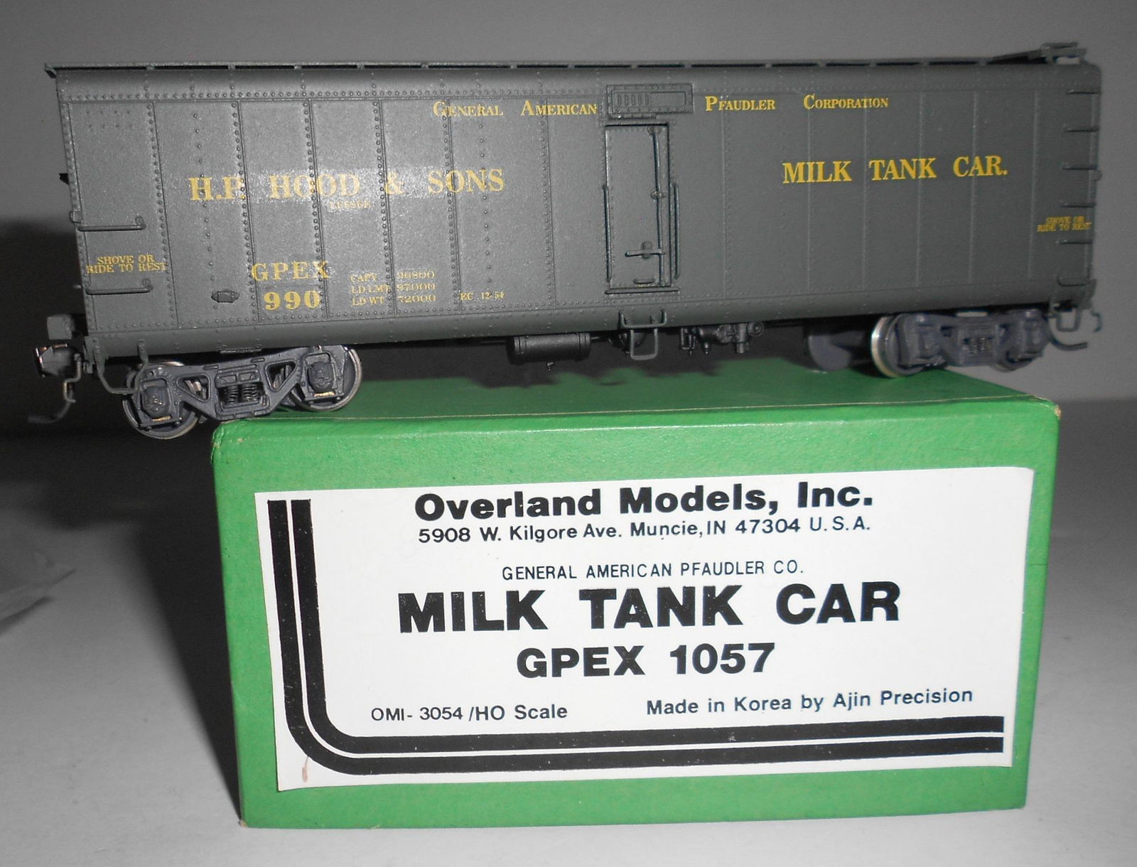 HO Brass - OMI 3054 GPEX Milk Car Hood #990 (1 of 4)