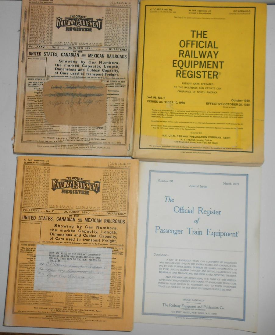 Official Railway Equipment Registers (4) 1970-1980 (1 of 3)