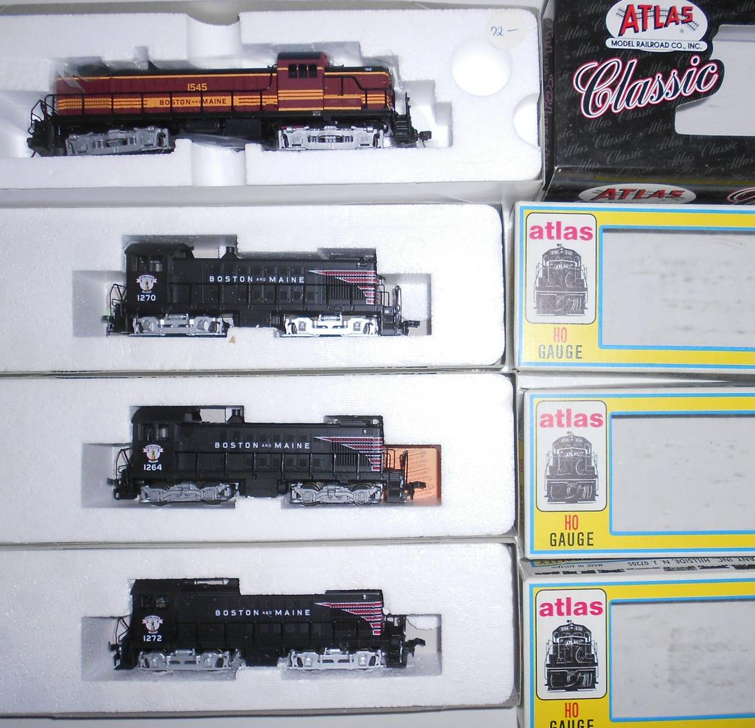 HO Scale Locomotives - 4 Atlas Boston & Maine Diesels (1 of 3)