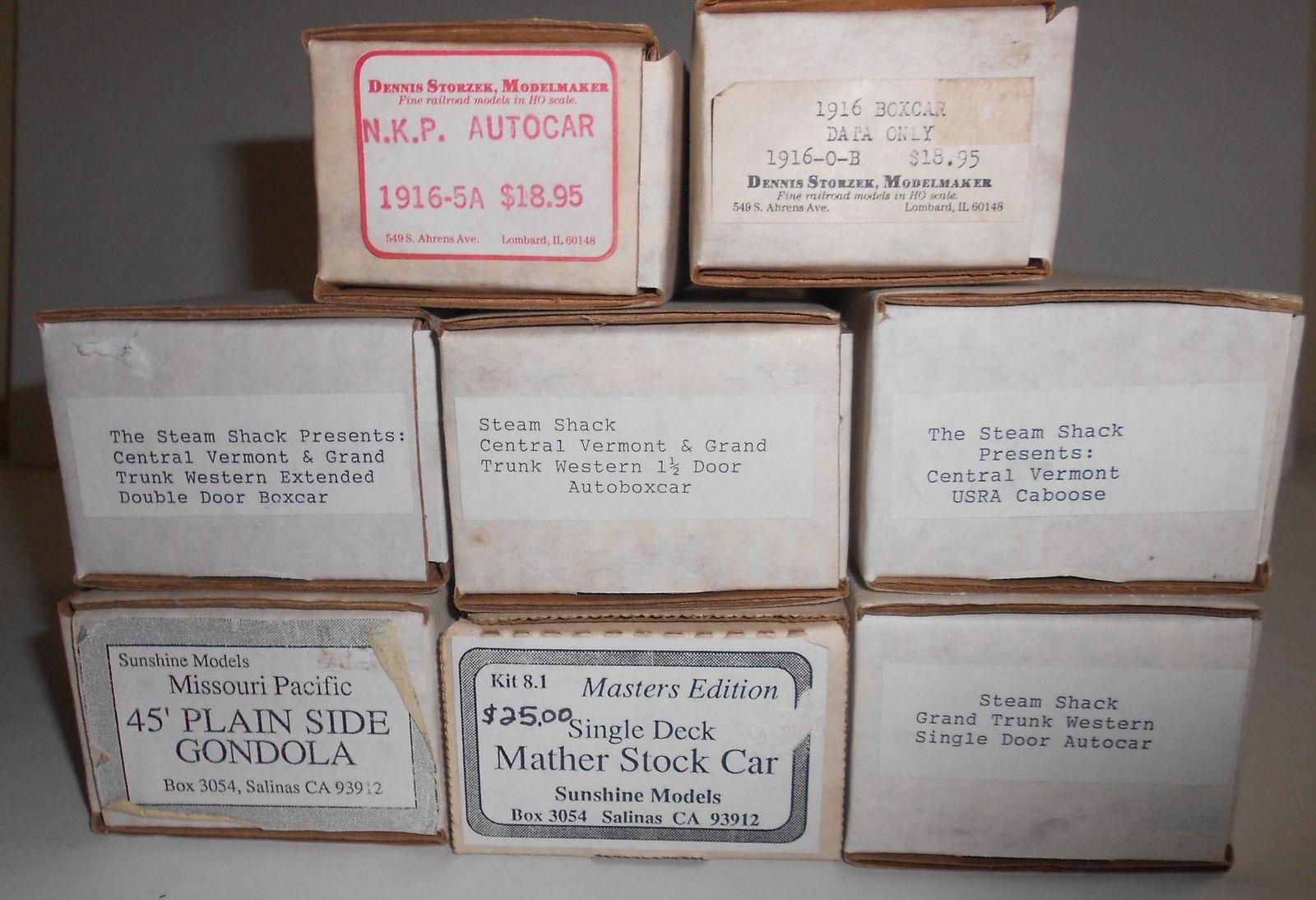 HO scale 8 Craftsman Car Kits: Sunshine, Steam Shack + (1 of 2)