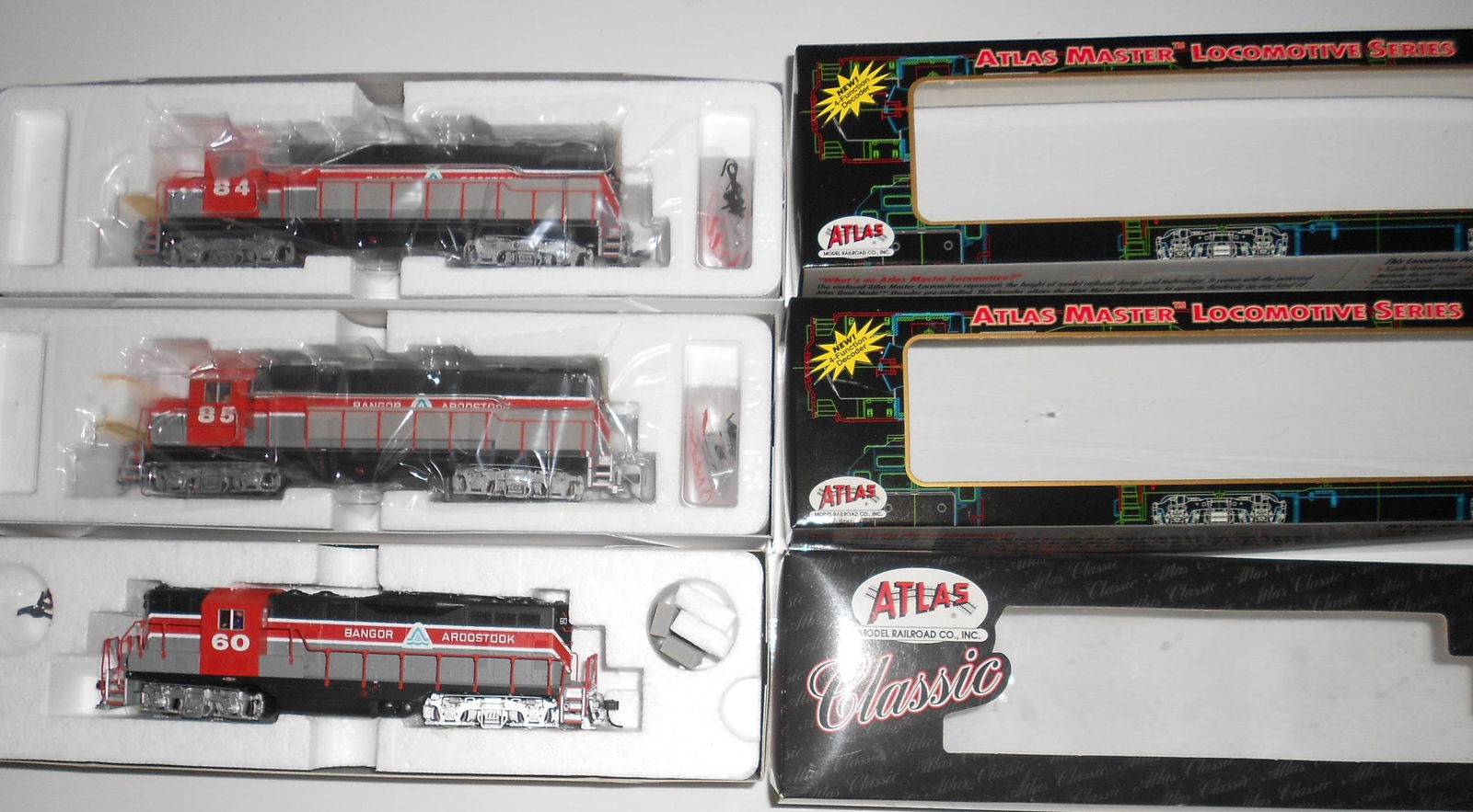 HO Scale Locomotives - 3 Bangor & Aroostook, 2 DCC (1 of 3)