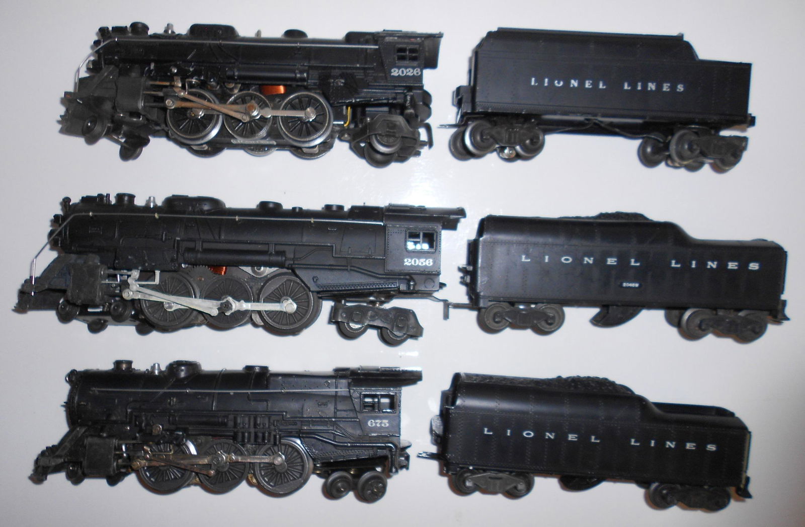 Lionel 3 Steam Locomotives: 2026, 2056, 675 (1 of 4)