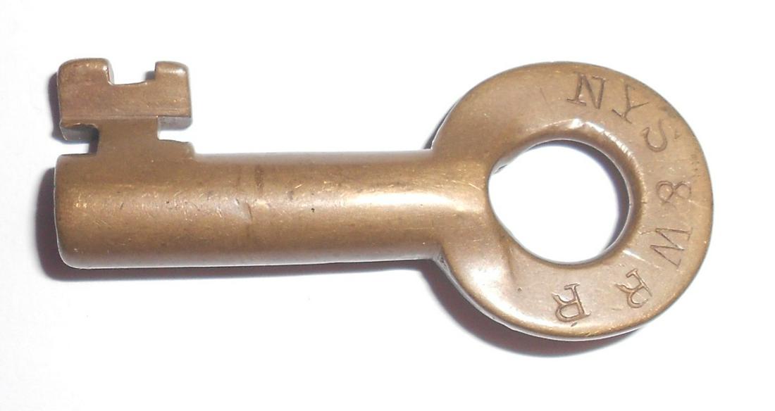 NYS&W RR Brass Bohannan Switch Key (1 of 2)