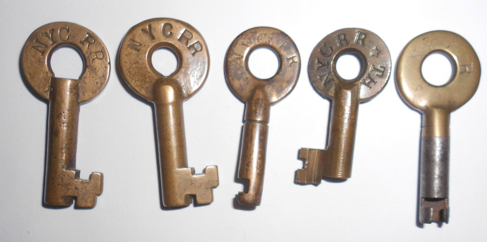 5 New York Central Brass Keys (1 of 2)