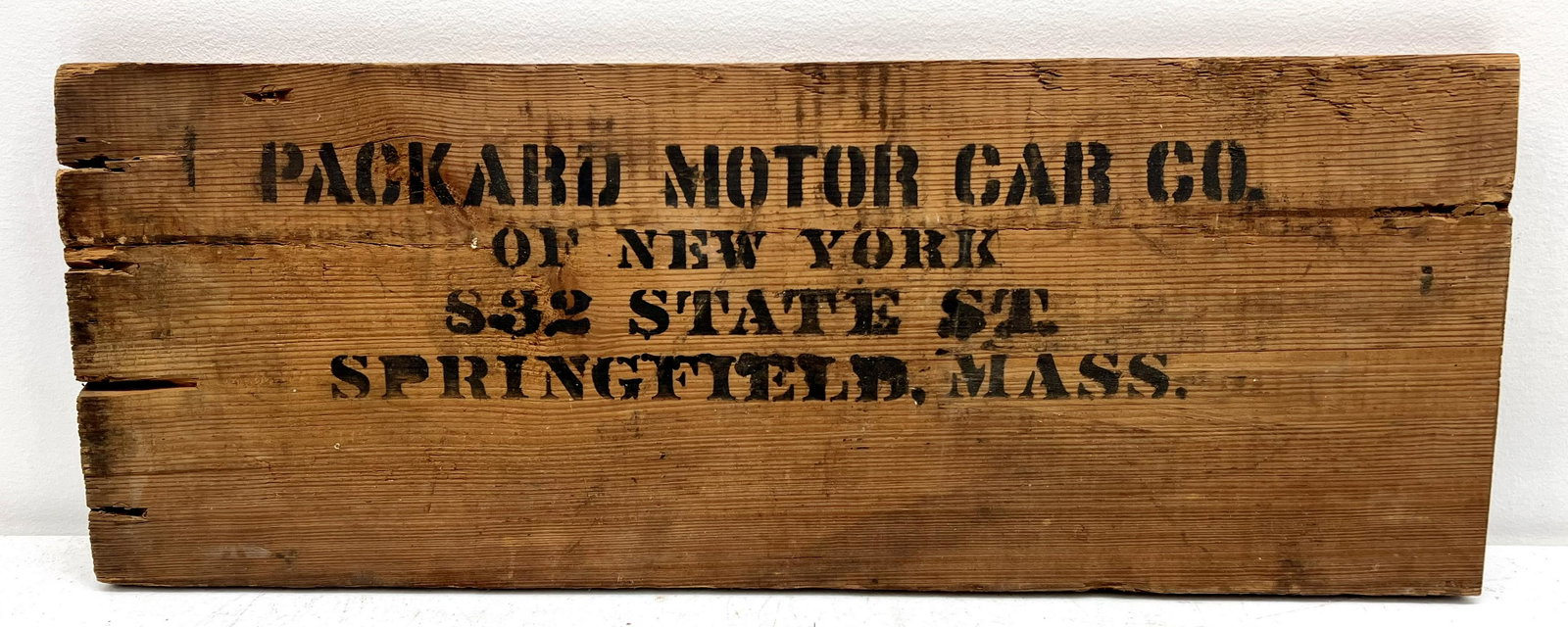 Packard Wooden Sign: Packard Motor Car Co. Wooden Sign 23.5" x 9"