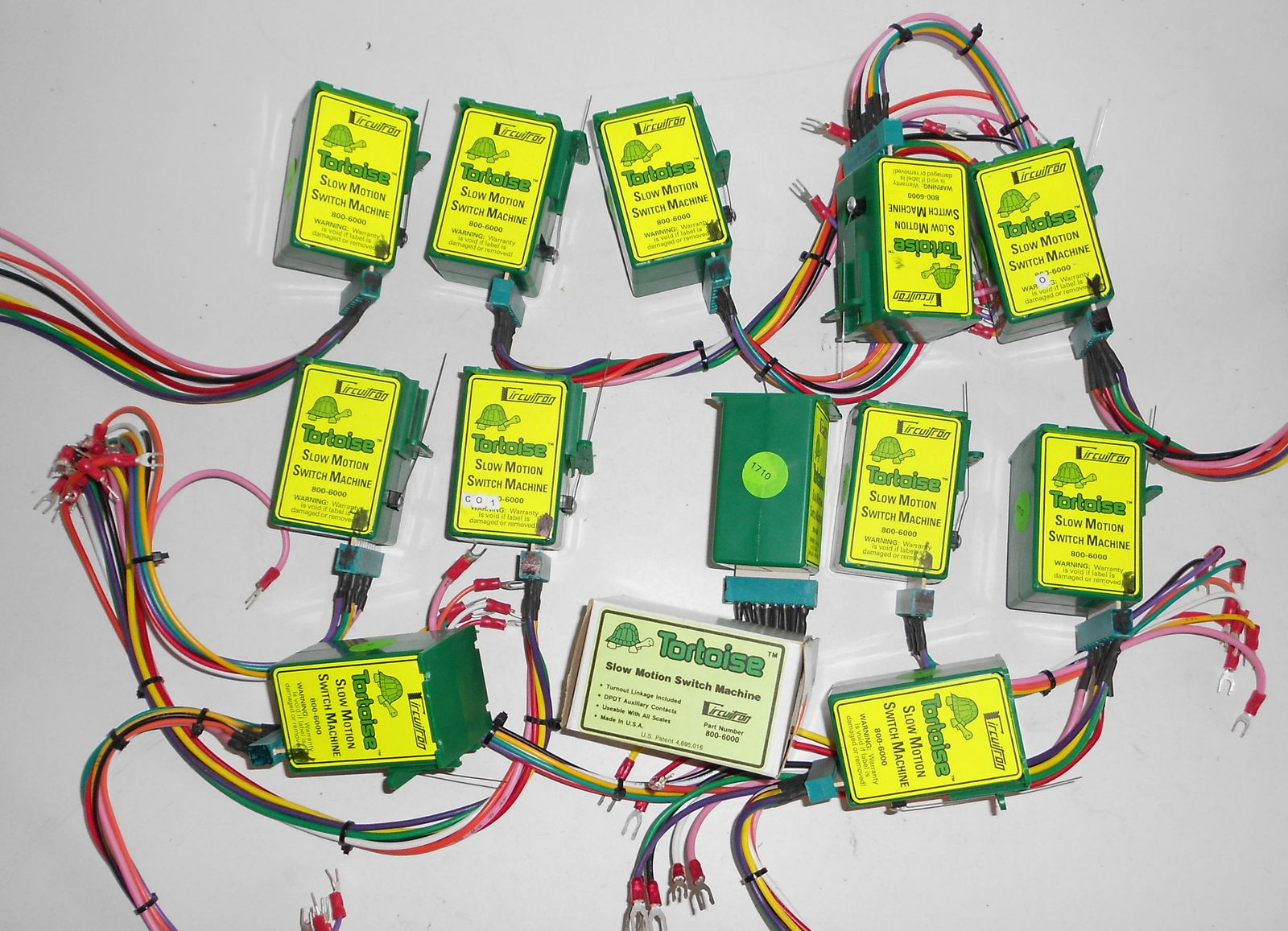 13 Tortoise Switch Machines 12 w. Connectors (1 of 3)