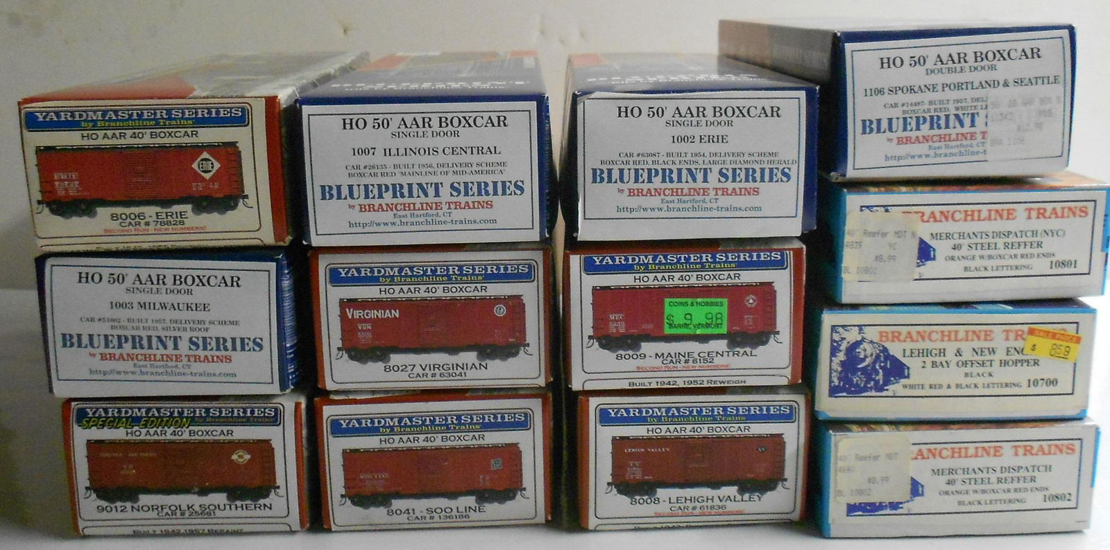 HO Scale 13 Car Kits: 12 Branchline, 1 Athearn (1 of 1)