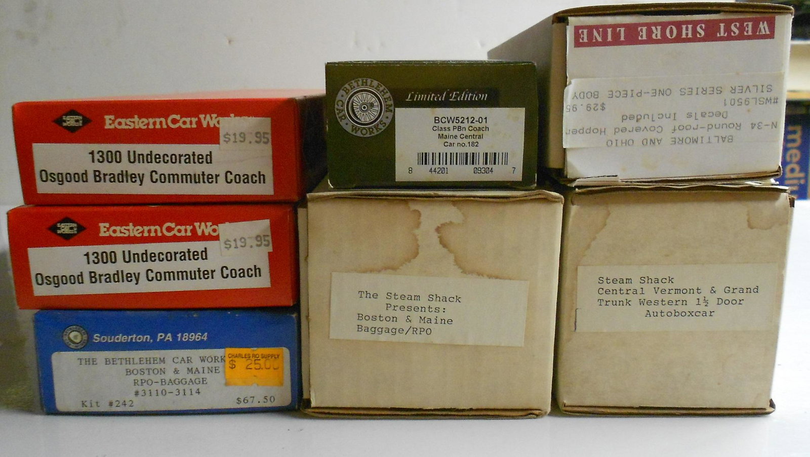 HO Scale BCW, ECW, Steam Shack Kits & RTR (7) (1 of 2)