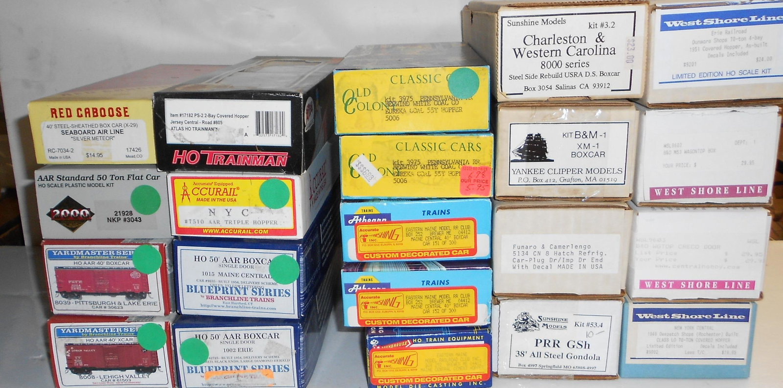 HO Scale 21 Freight Car kits & Built-ups: Sunshine, F&C (1 of 2)