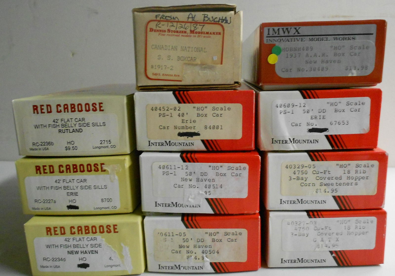 HO Scale 11 Craftsman Freight Car Kits: ITM Red Cab. (1 of 2)