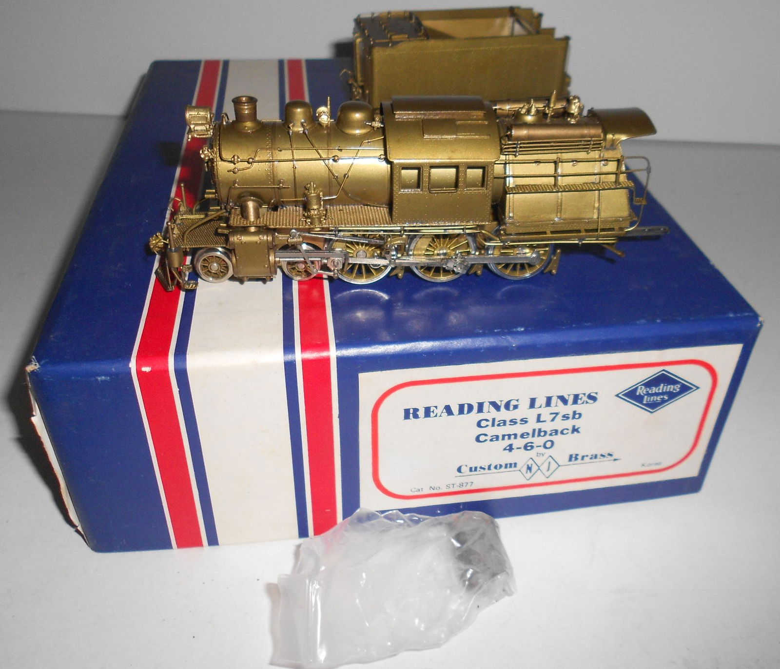 HO Brass - NJCB Reading L7sb Camelback Locomotive (1 of 8)