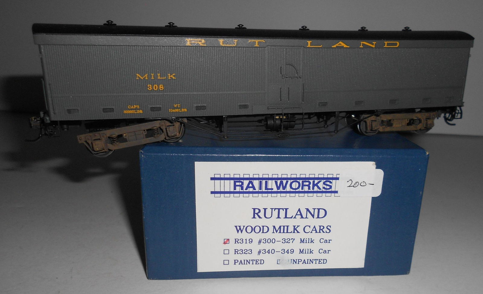 HO Brass - Rwk - Rutland Milk Car R-319 c/p (1 of 4)