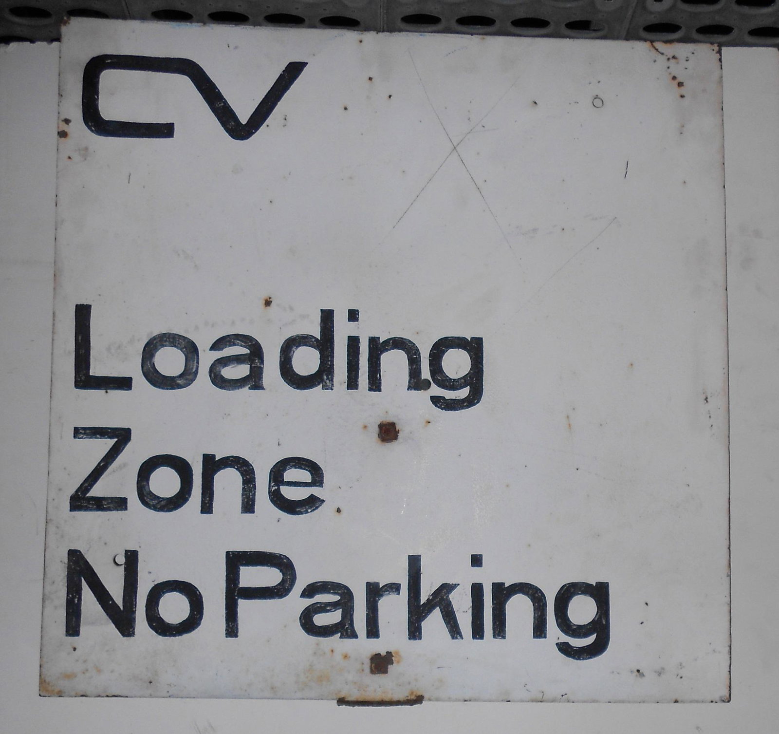 Central Vermont Railway Steel "Loading Zone" sign 24 x 24 (1 of 4)