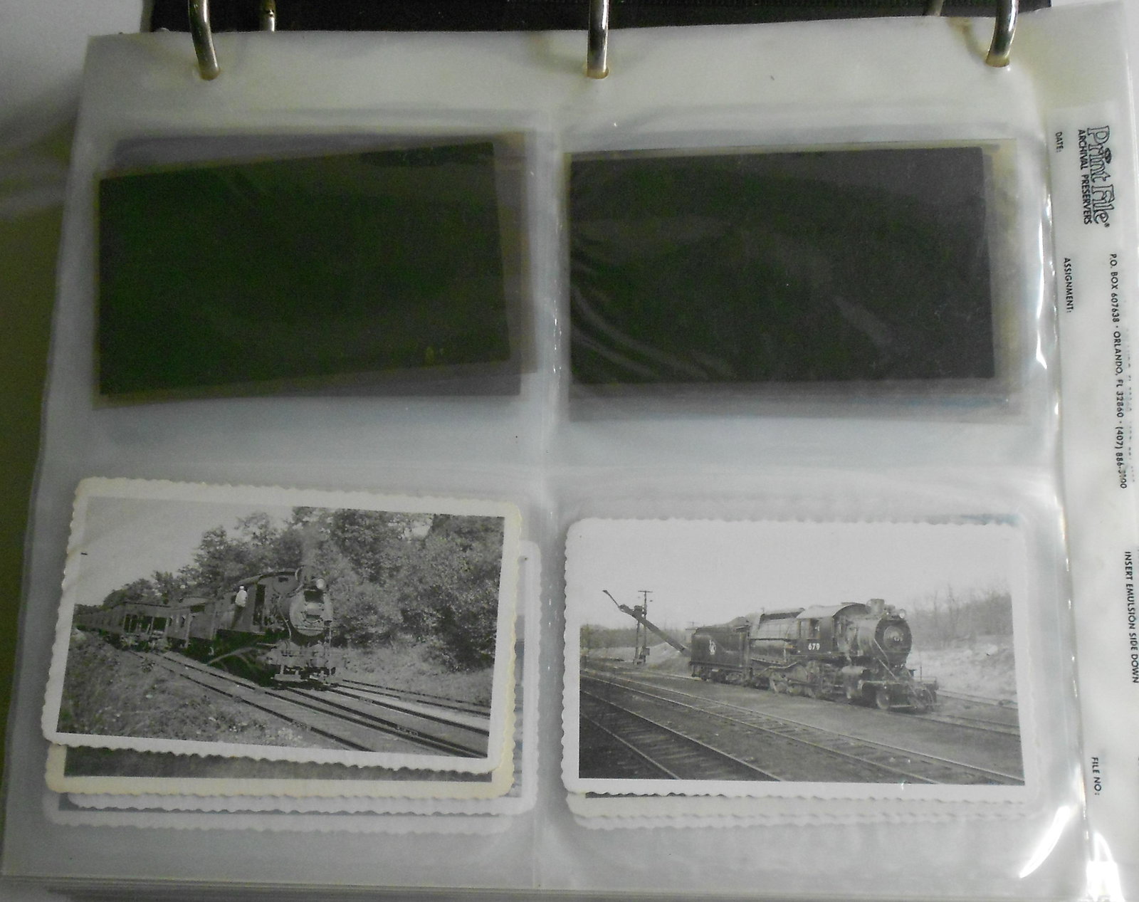 Central Railroad of New Jersey Negatives & Prints in Notebook (1 of 6)