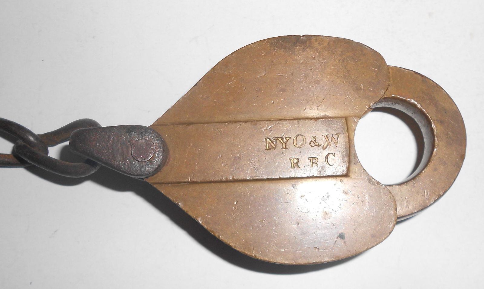 New York Ontario & Western RY "C" Brass Lock (1 of 2)