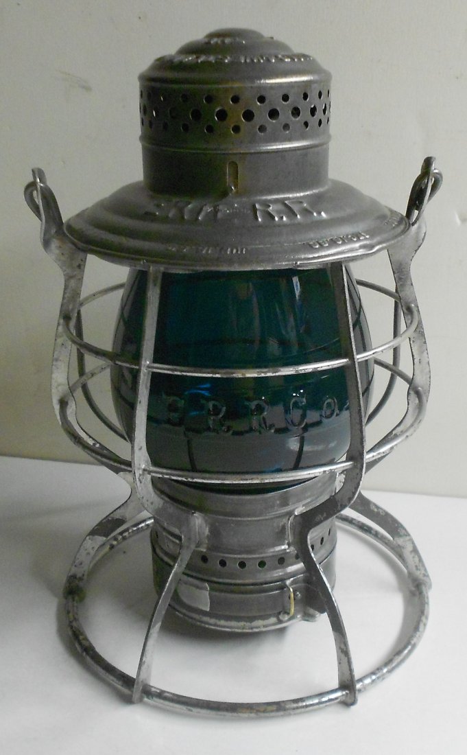 Erie Railroad Company Railroad Lantern Green Cast ERRCo Globe (1 of 6)