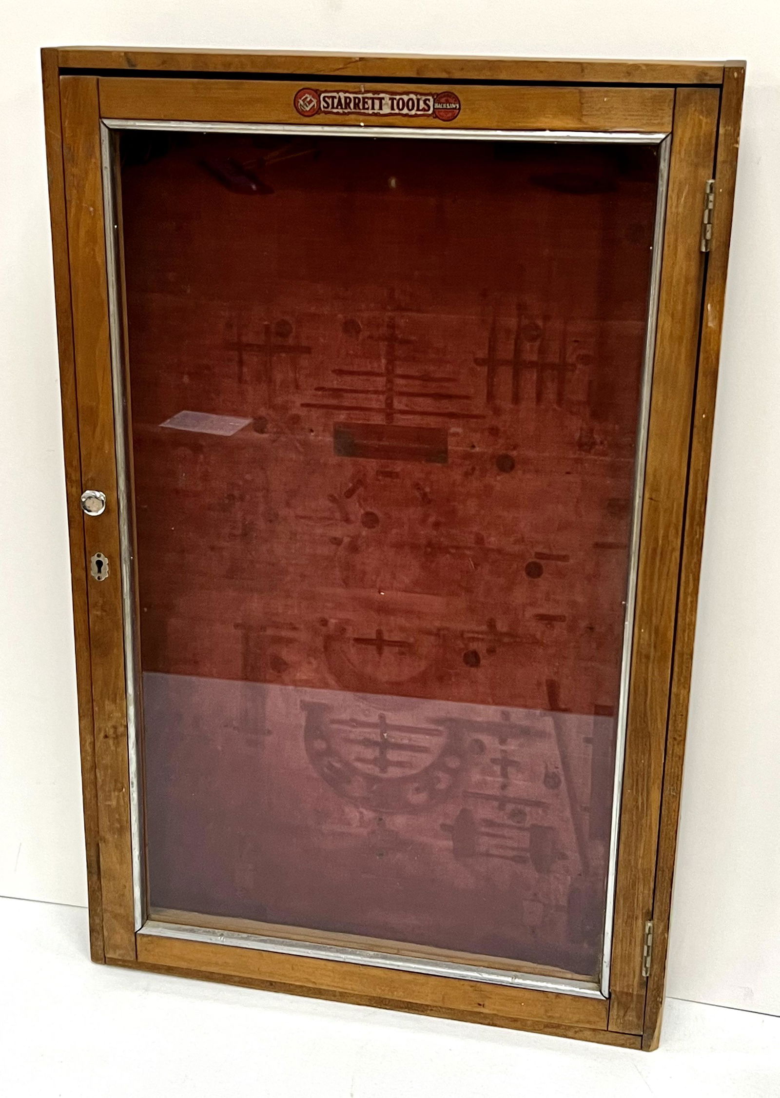 Starrett Tools Glass Front Display Case Cabinet 33" x 21" x 3.5" (1 of 3)