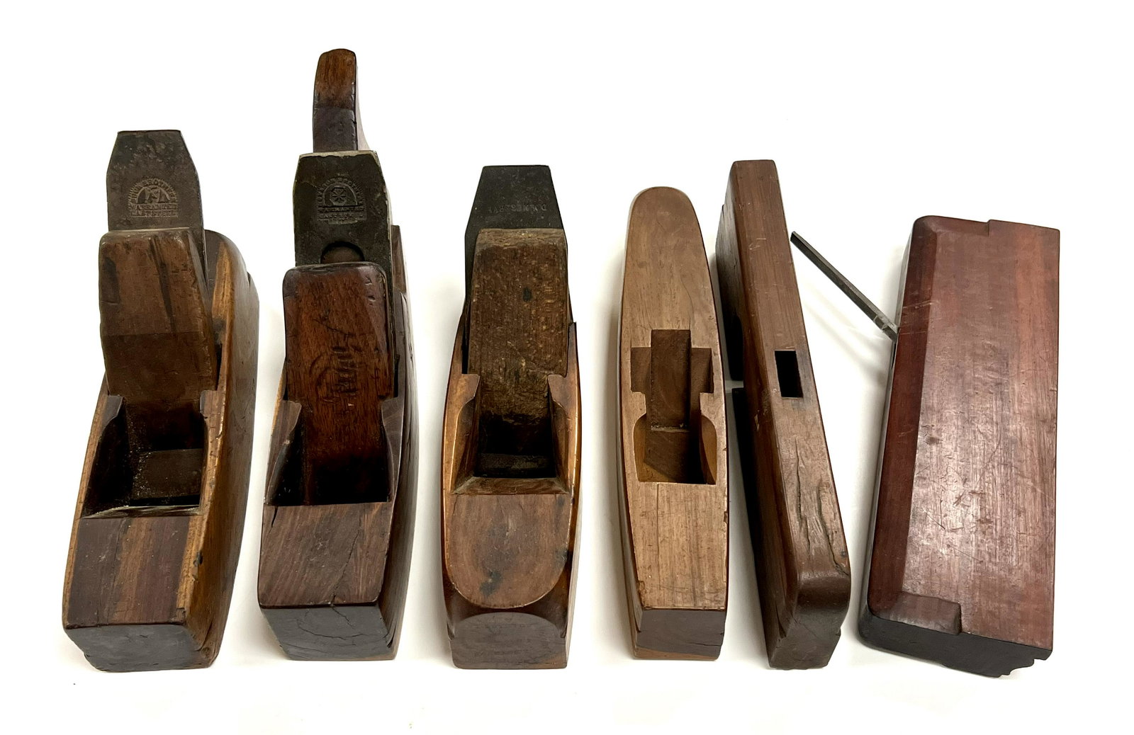 Six Exotic Wood Planes Three For Restoration. (1 of 3)