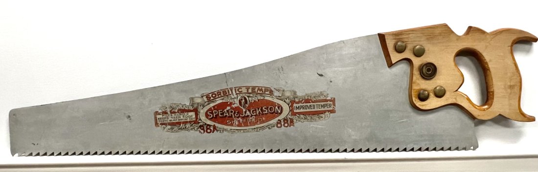 Spear And Jackson Adv. Saw: Spear And Jackson Advertising. Saw 54" x 12"
