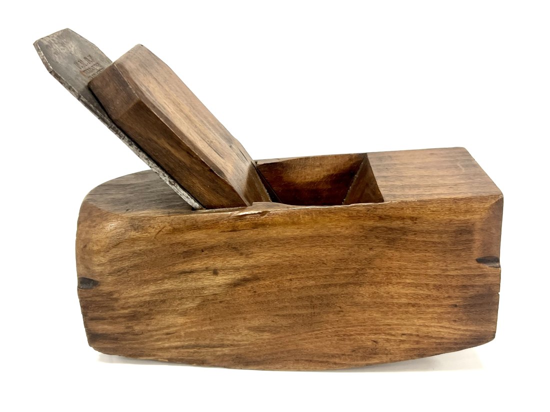 Isreal White Compass Bottom Plane: Isreal White Compass Bottom Plane 7" Long Wide Body Hollow