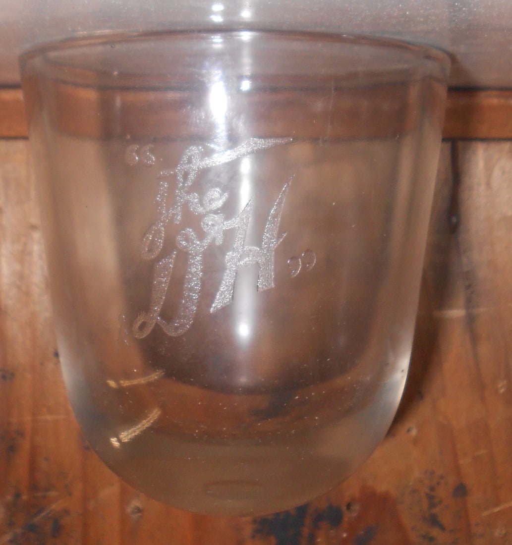 Delaware & Hudson Round Bottom Drinking Glass With "the D&h" Logo Auction