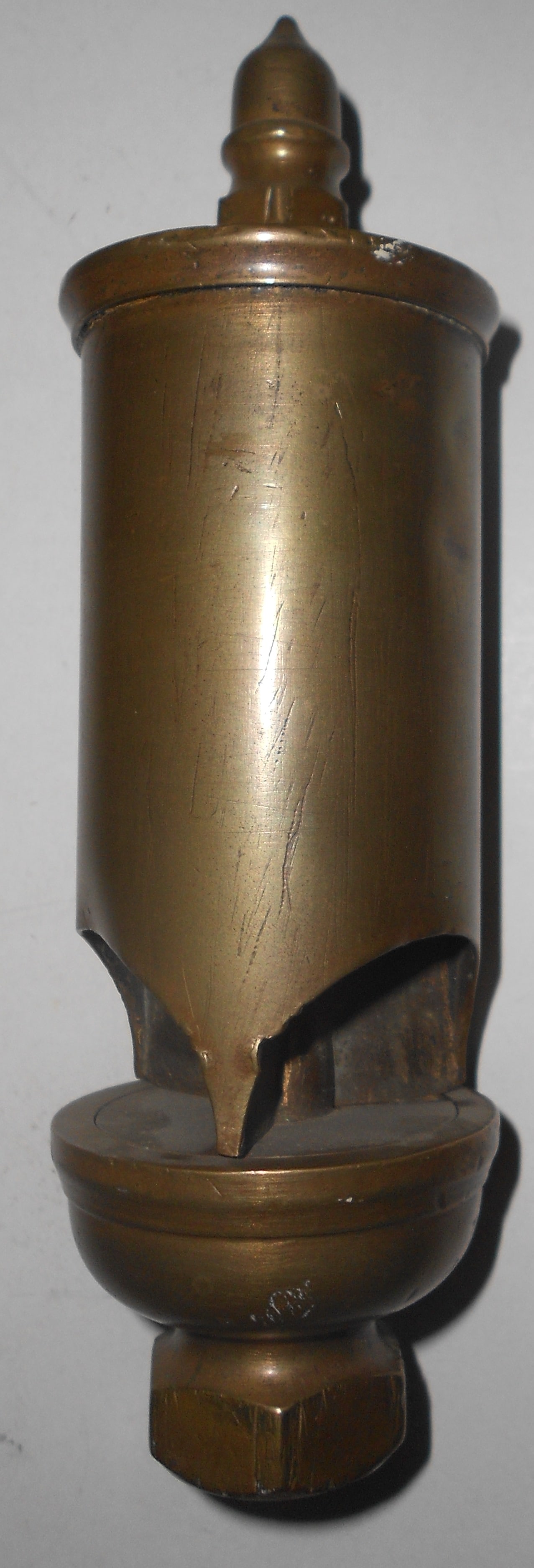 Star Brass Company Brass Whistle - Acorn Finial about 8" tall (1 of 3)