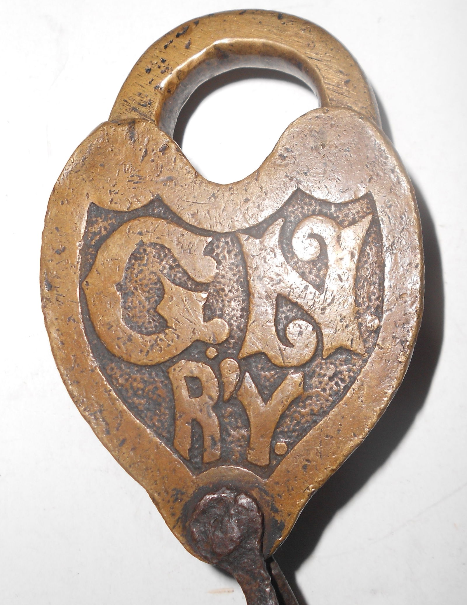 Great Northern Railway Fancy Cast Back Lock & Key (1 of 3)