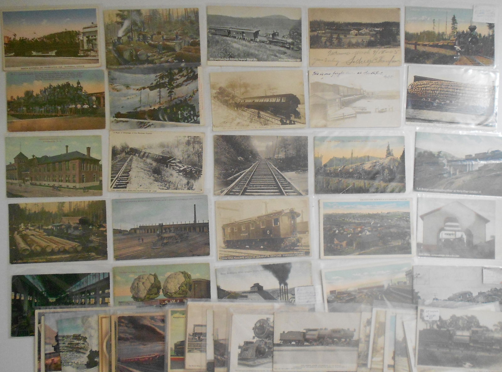 Railroad Postcards - Specialty Views: Logging, RPPC (50+) (1 of 3)