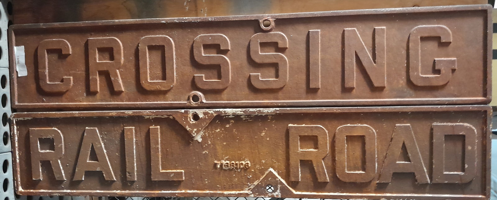 Cast Iron Crossing Sign kit 48' x 9" pieces (1 of 4)