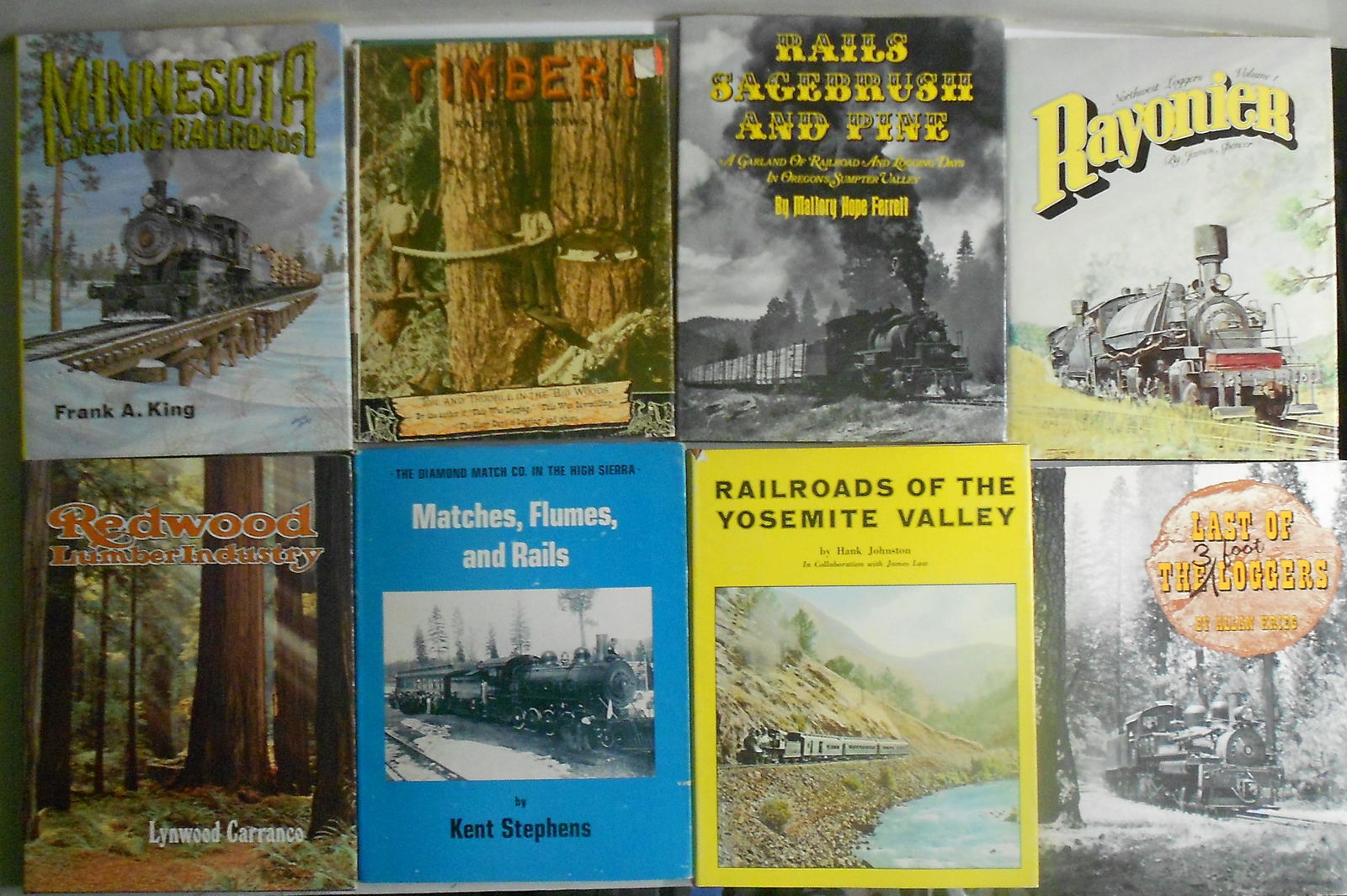 Railroad Logging Books (8) Minnesota, Rayonier, Yosemite (1 of 1)