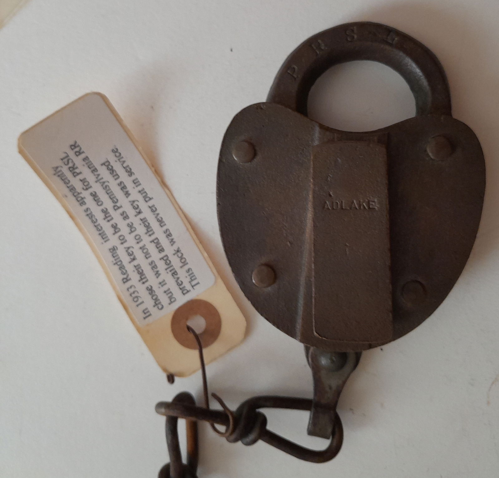 PRSL Adlake Lock - never used with Rdg keying (1 of 4)