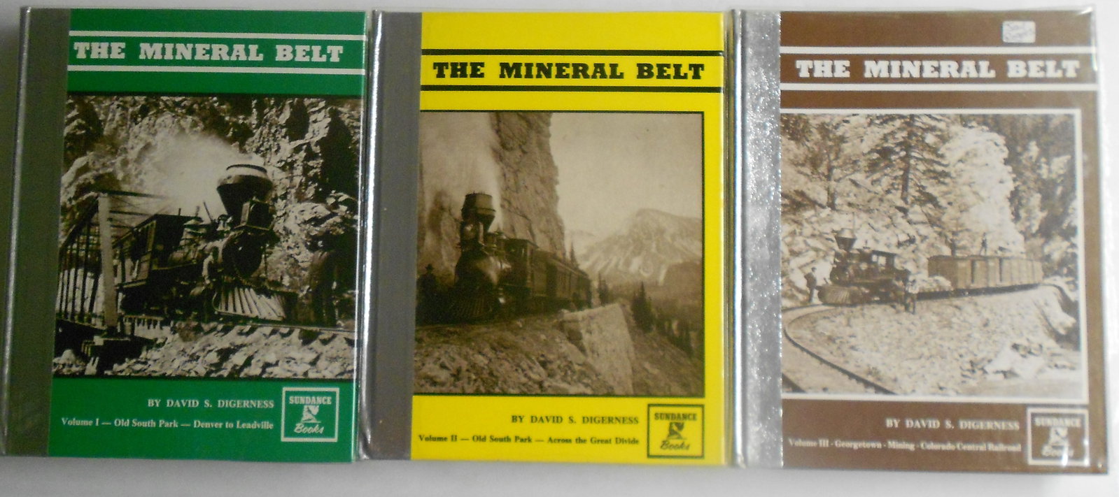 Railroad Books "Mineral Belt" 3 Volume set: Railroad books on the "Mineral Belt", All 3 volumes are included. Not common. Lightly used by expert model railroader. We have a fine narrow gauge library in this auction, more coming in the Spring of