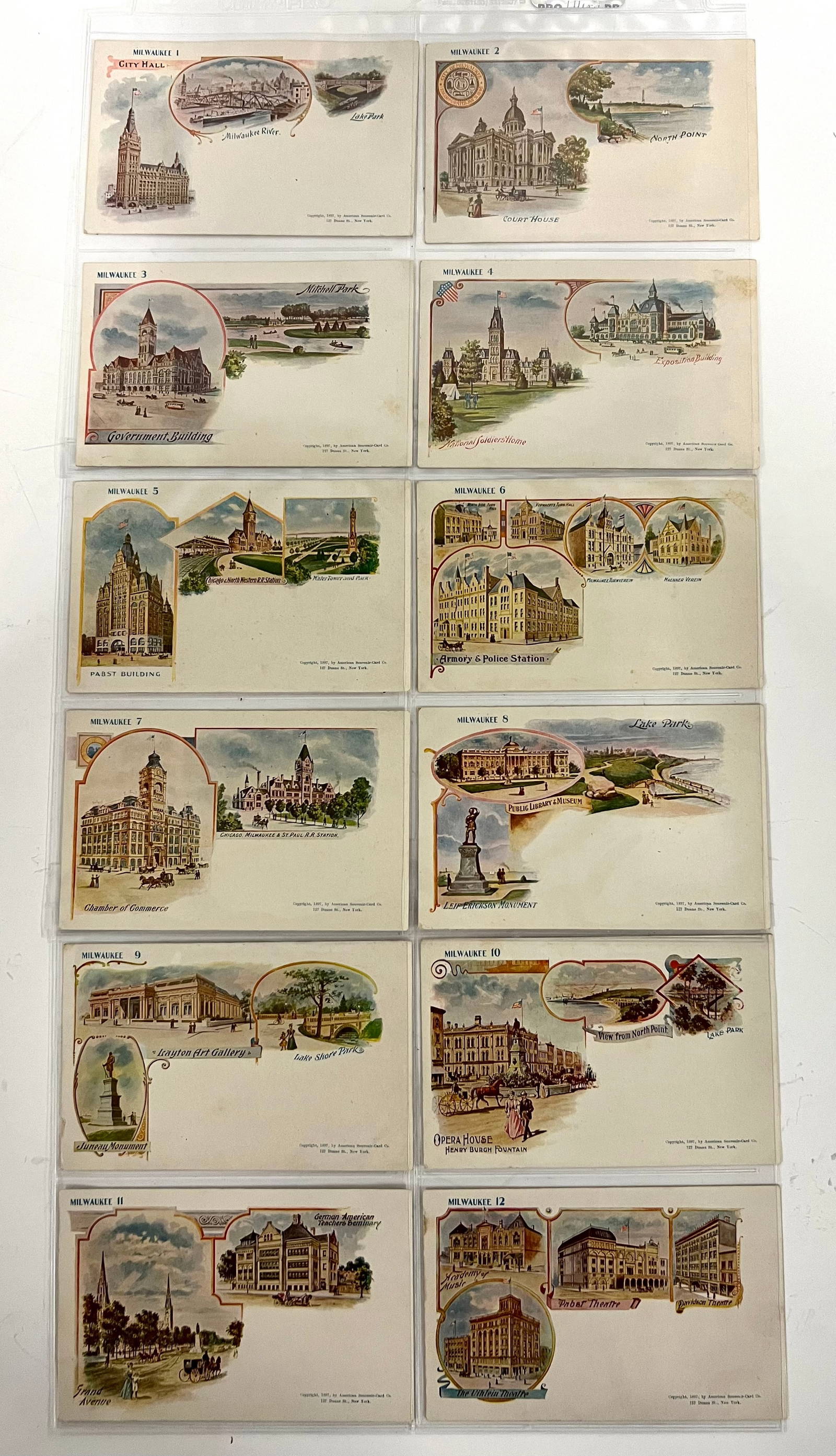 Set Of Milwaukee Postcards Auction