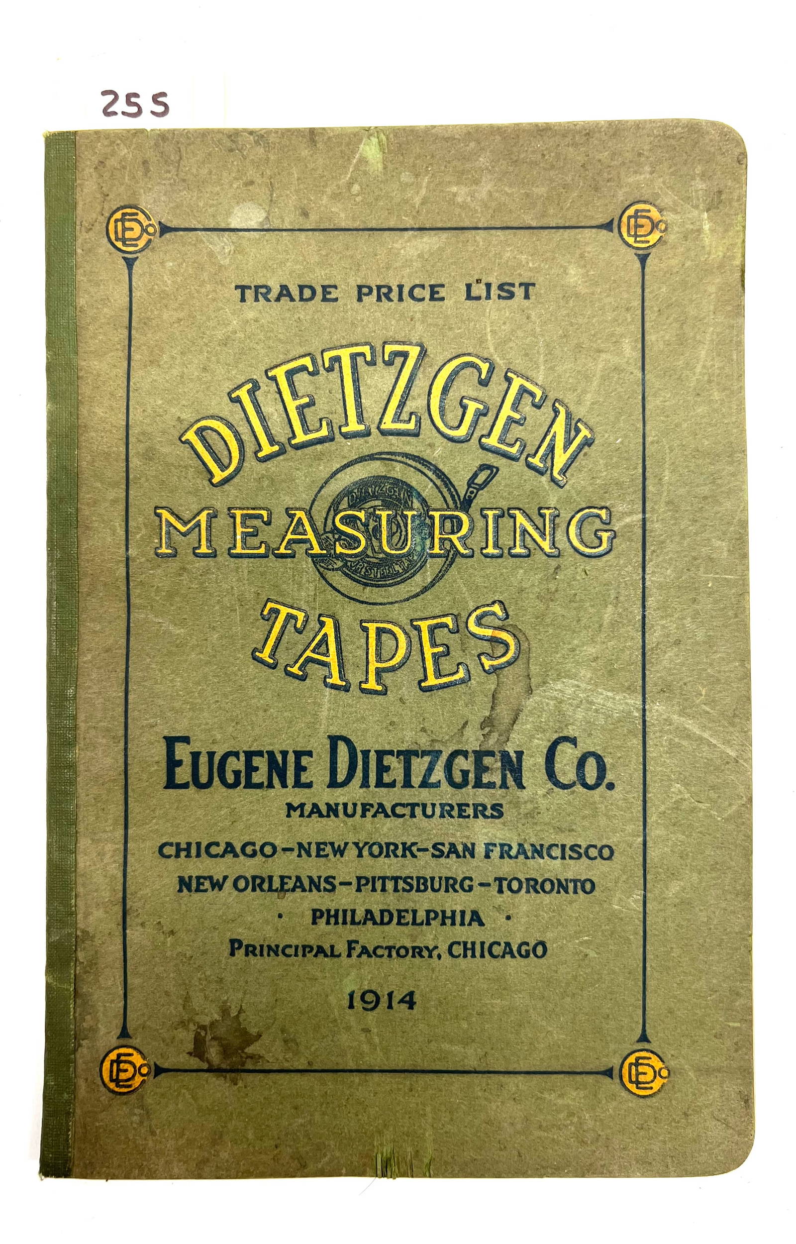 1914 Dietzgen Measuring Tapes Catalog Auction