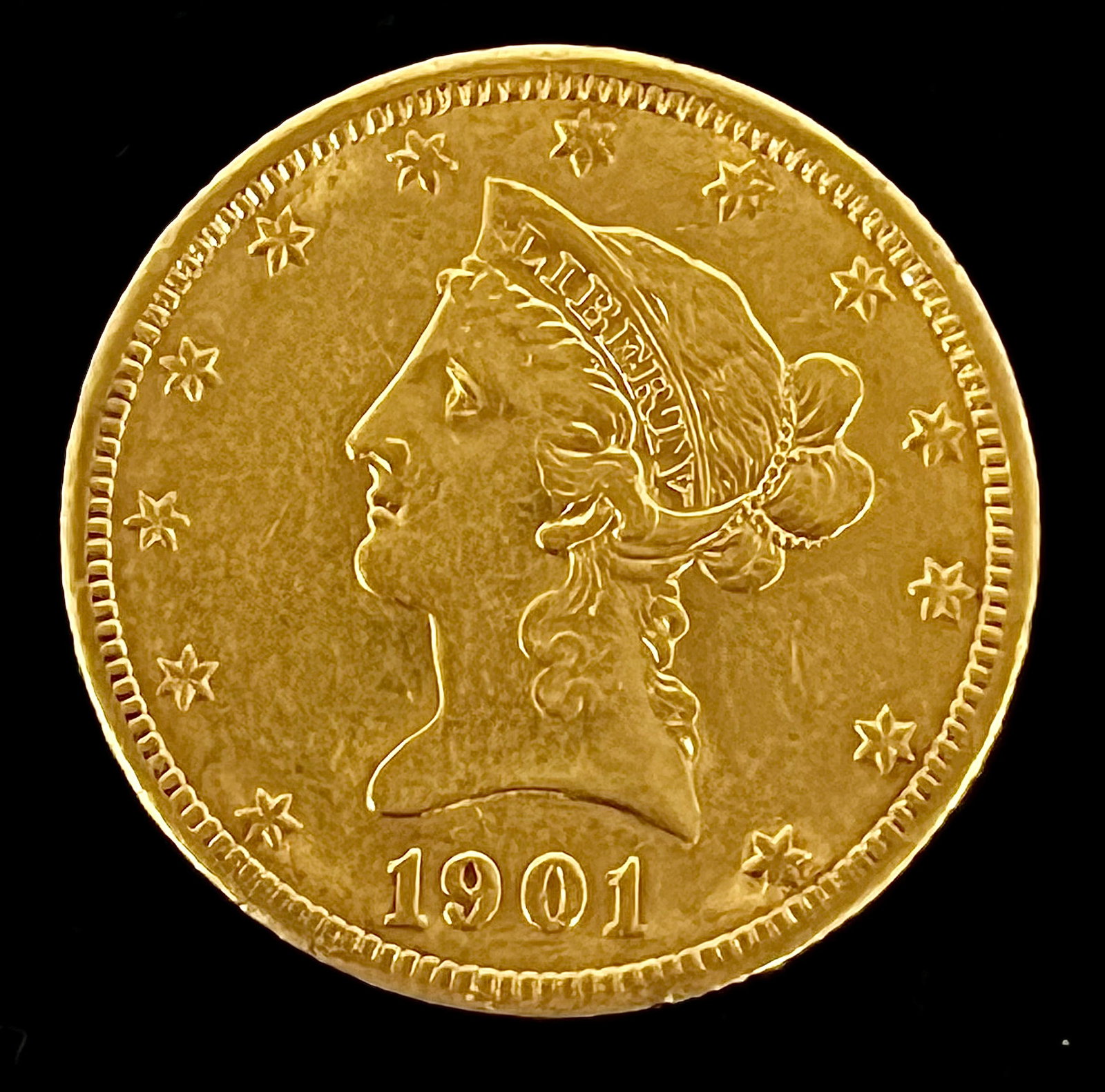 1901 s $10 Liberty Head Gold Coin (1 of 2)