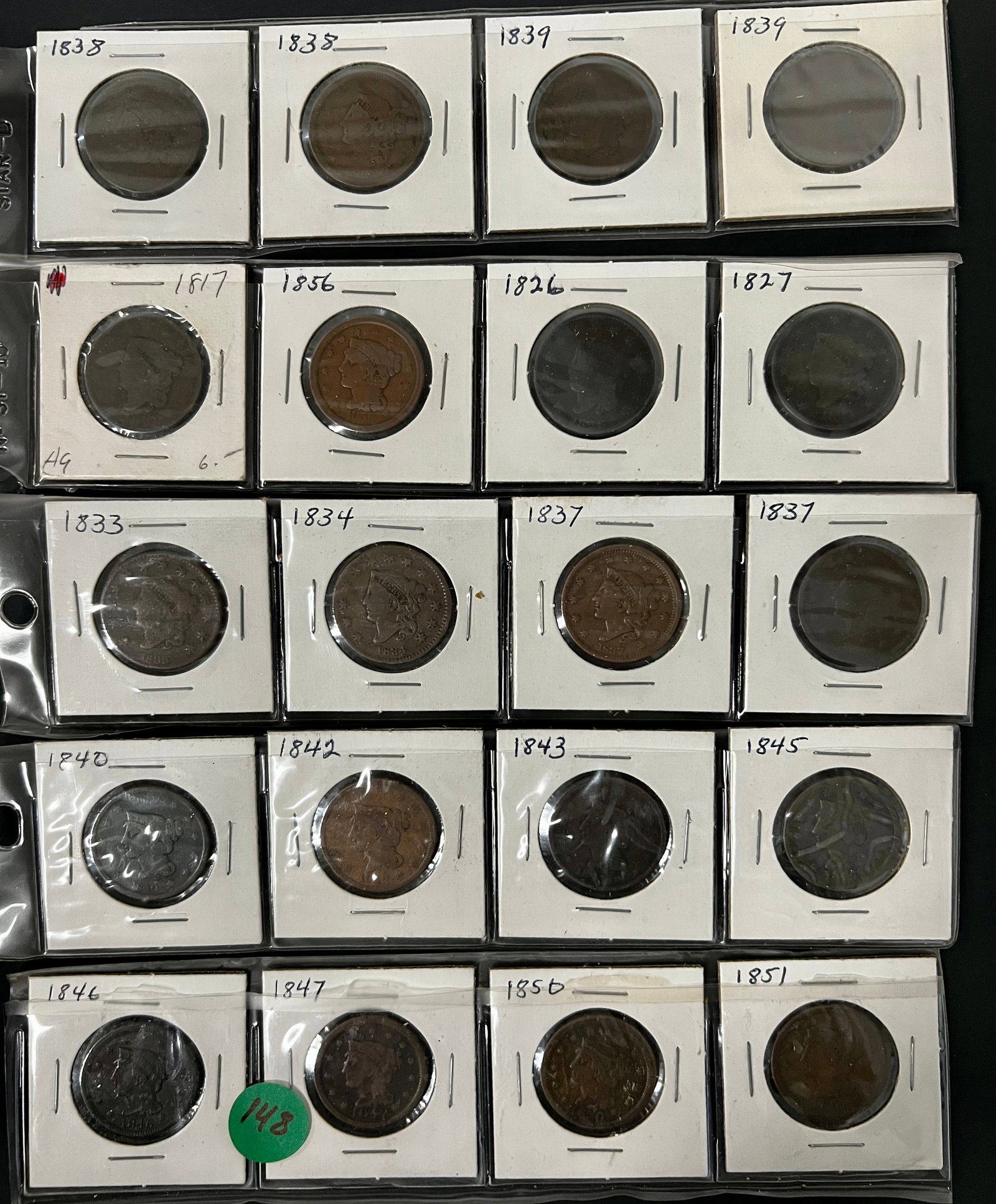 Large Cents, Two Cent, Half Cent (1 of 3)