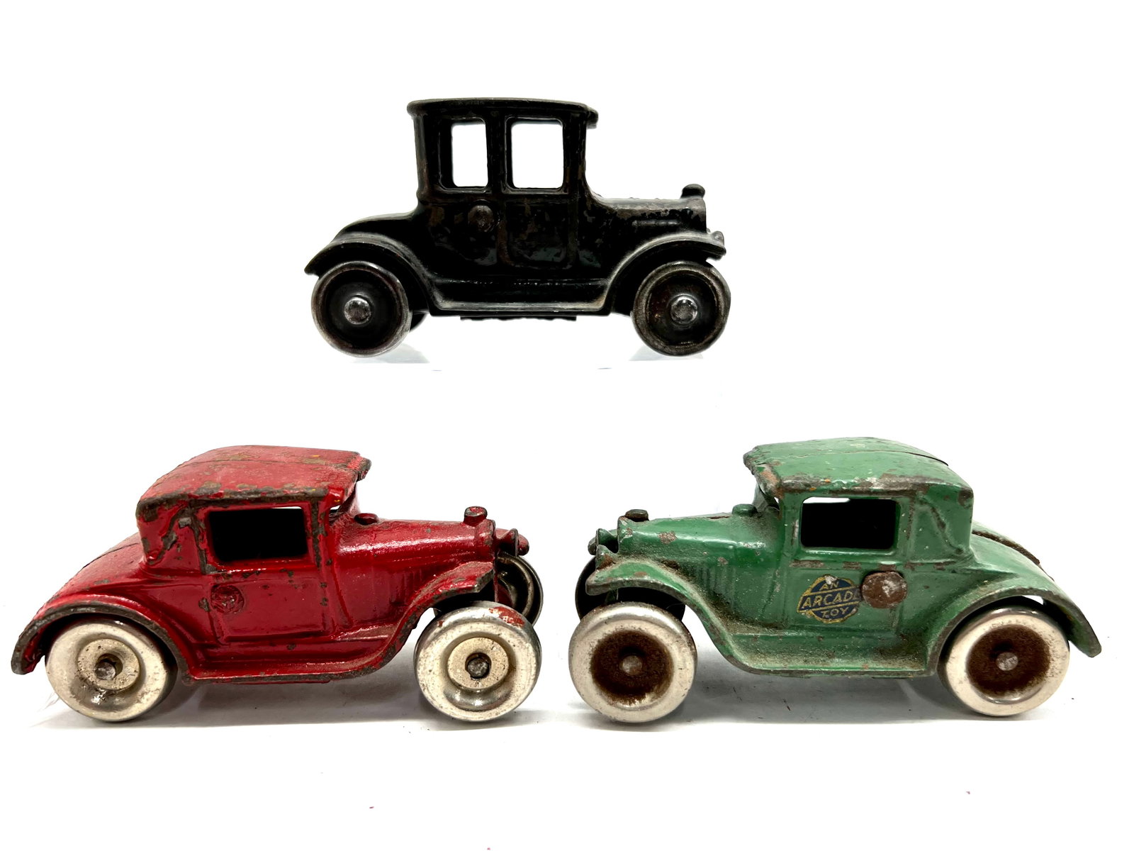 Three Arcade Cast Iron Toy Cars (1 of 5)
