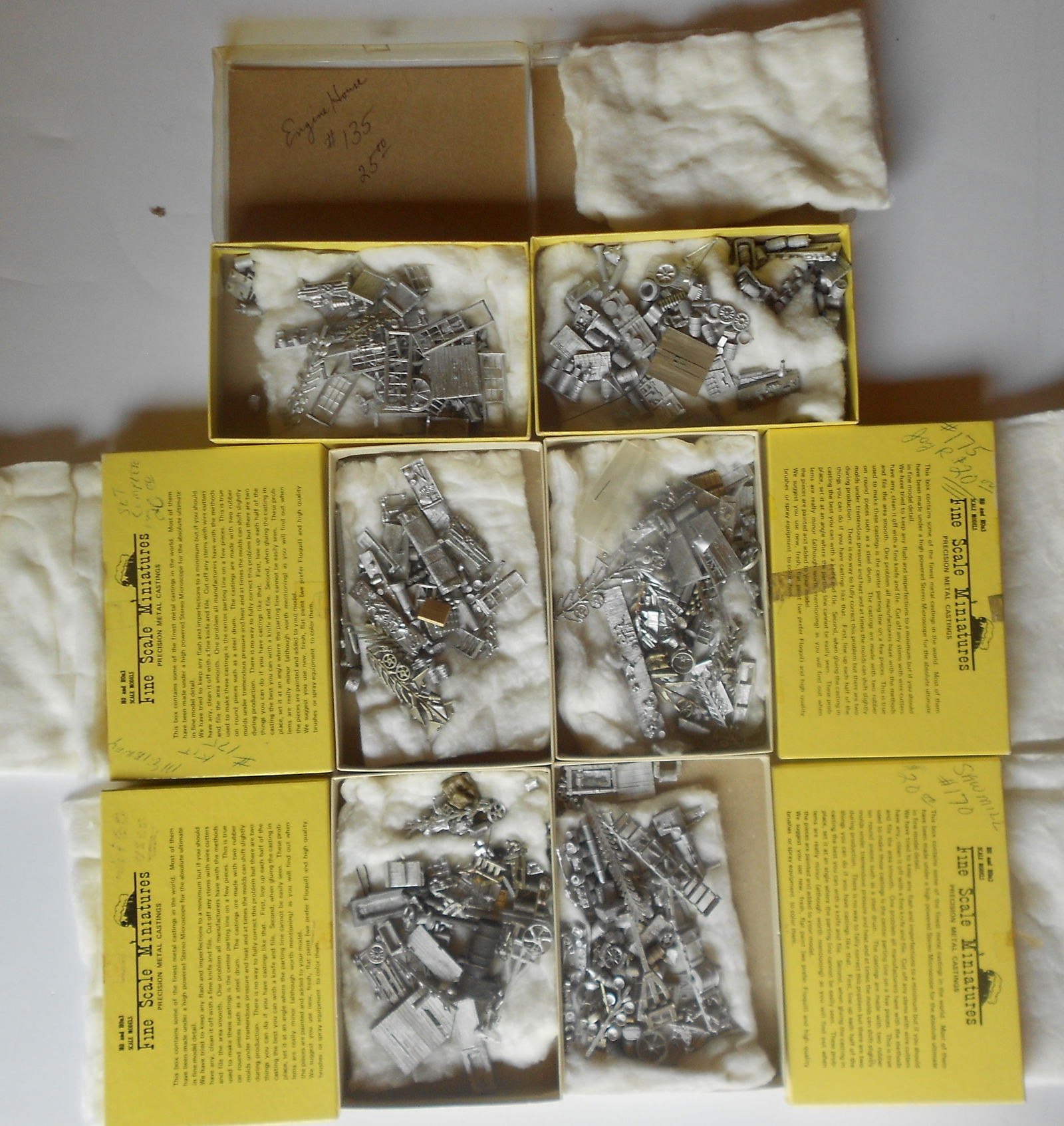 HO Scale - FSM Kit Castings (6) boxes 135, 160, 170, 175 (1 of 3)