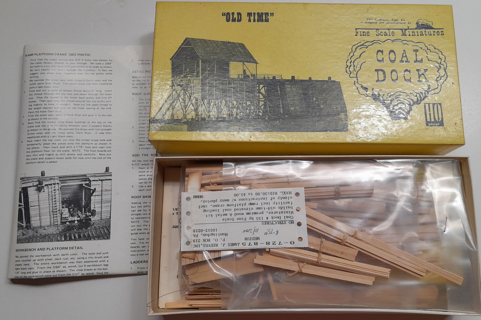 HO Scale FSM Kit #155 Old Time Coal Dock - craftsman (1 of 3)