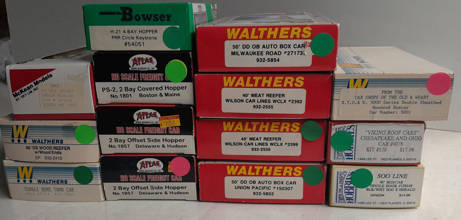 HO Scale 17 Kits, 3 Custom Mixed Manufacturers (1 of 2)