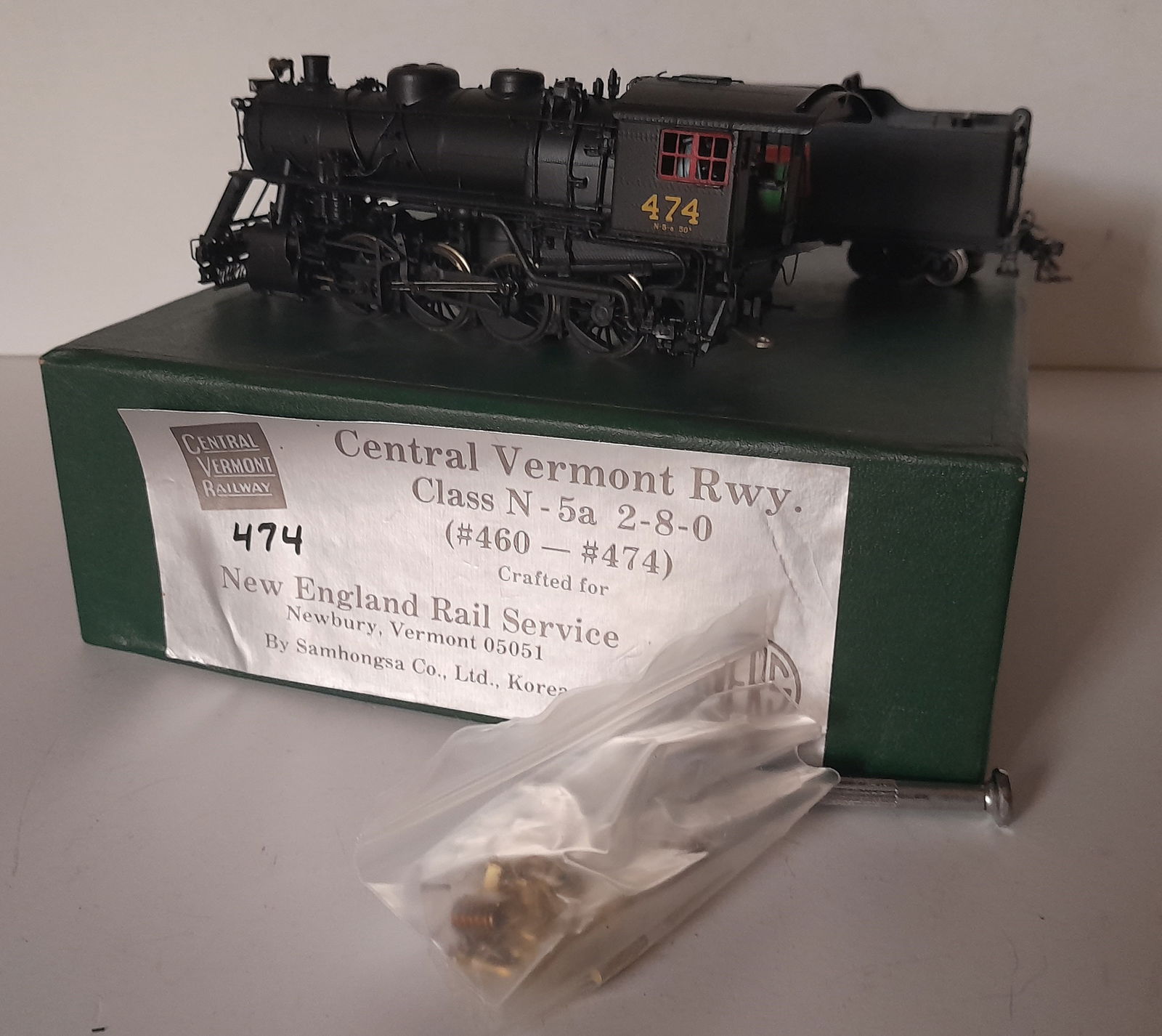 HO Brass - NERS Central Vermont N5a 2-8-0 c/p #474 (1 of 8)