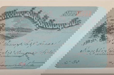 1899 Silver Lake Railway Annual Pass - Vignette #64: An annual pass issued by the Silver Lake Railway in Western New York. This small line seems to be very popular. This 1899 issue is number 64 and has a fine vignette of a steam locomotive, lake with