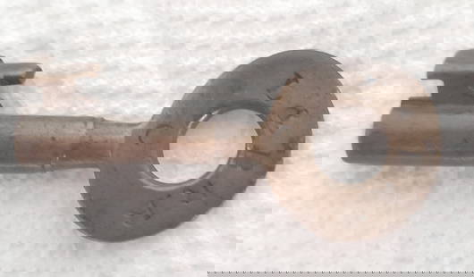 Lackawanna & Bloomsburg Railroad Car Key: The Lackawanna & Bloomsburg was part of the Delaware Lackawanna & Western Railroad. The L&B was absorbed into the DL&W in 1873. This line ran from Scranton down the Susquehanna. The key has a "C"