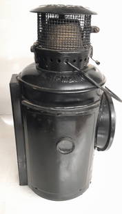 CStPM&O RR Classification Lamp by Adlake: Chicago St Paul Minneapolis & Omaha Railroad classification lamp (2 lens) It has screening on the vent. Slide mount. Nice