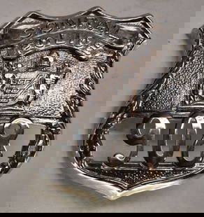 Conrail Police Badge #908: ConRail Police Badge #908. Seems new. Measures about 2 1/4" by 2 1/2"