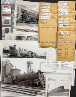 280+ Negatives, Slides, Prints: Pennsylvania Railroad: A nice group of photographic slides, negatives and prints that were painstakingly collected by a friend over the years. This group is Pennsylvania Railroad including steam, diesel, electric locomotive