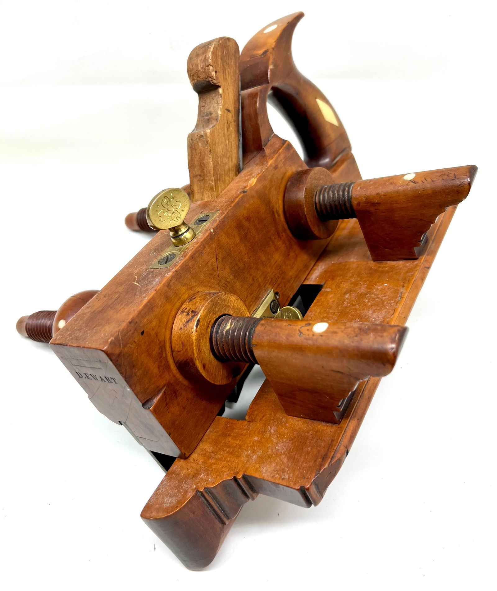 Hayden&Nolton/Syracuse, NY boxwood screw arm plow plane (1 of 4)