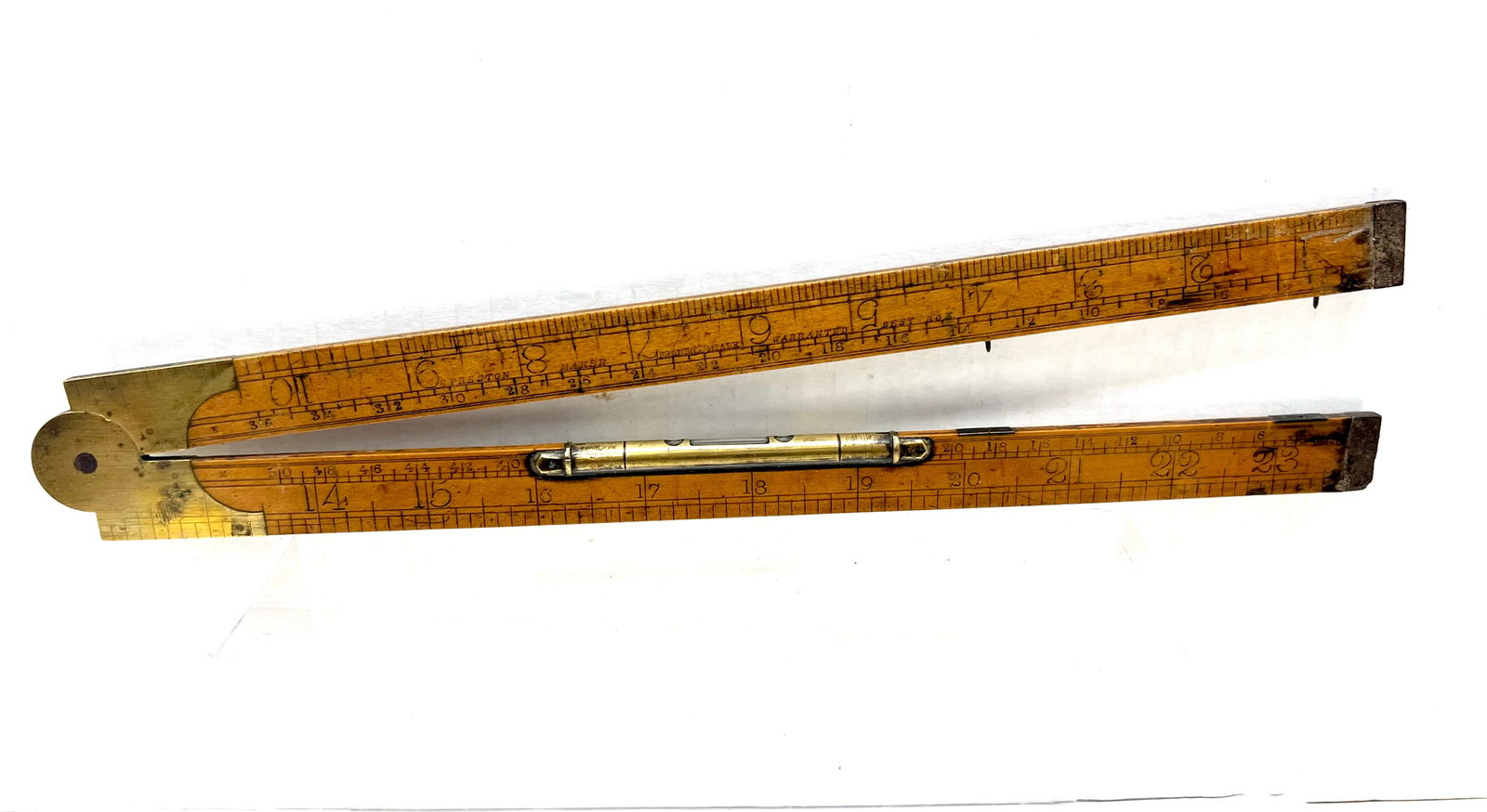 E.Preston two-foot, two-fold boxwood rule (1 of 6)