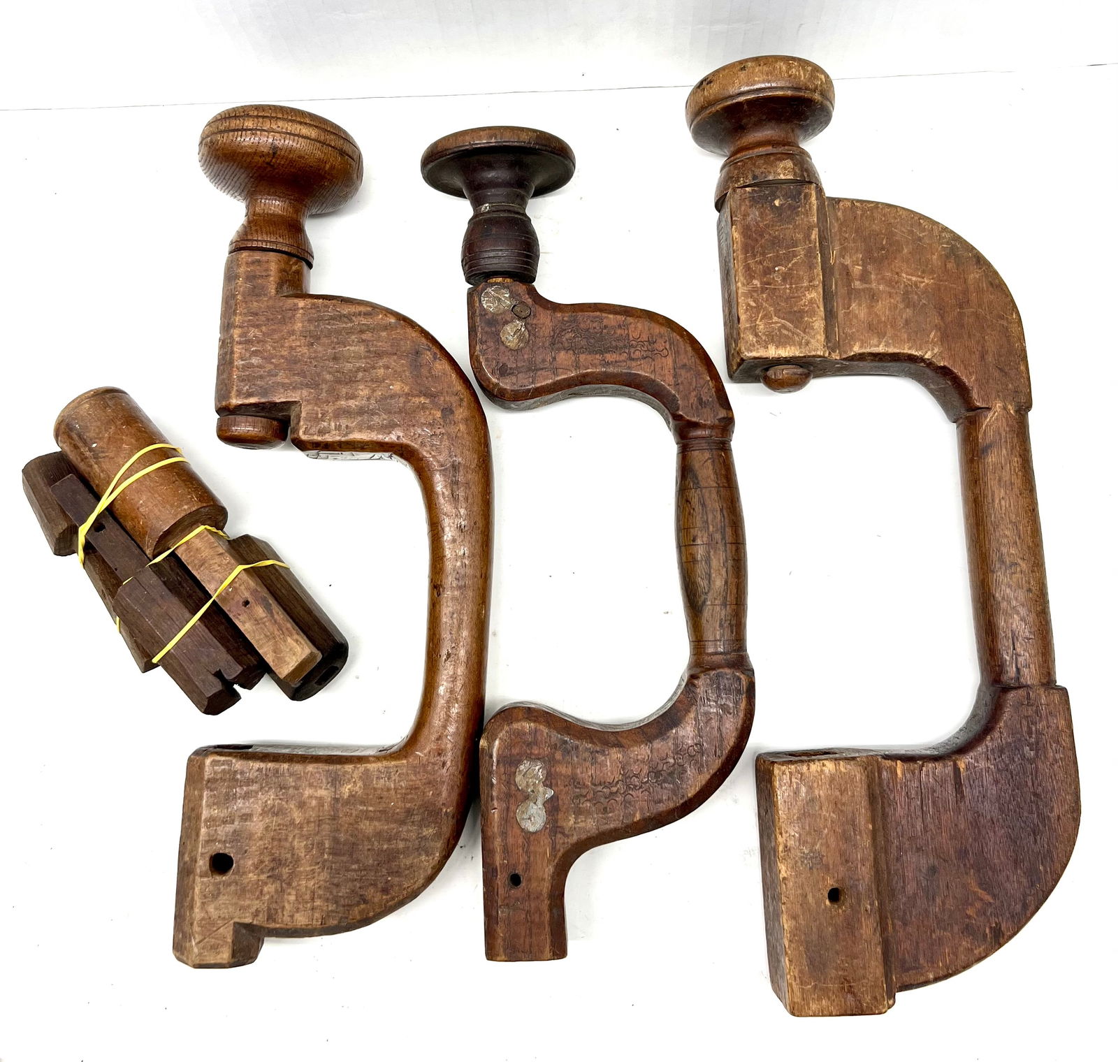 Three early wooden braces (1 of 3)