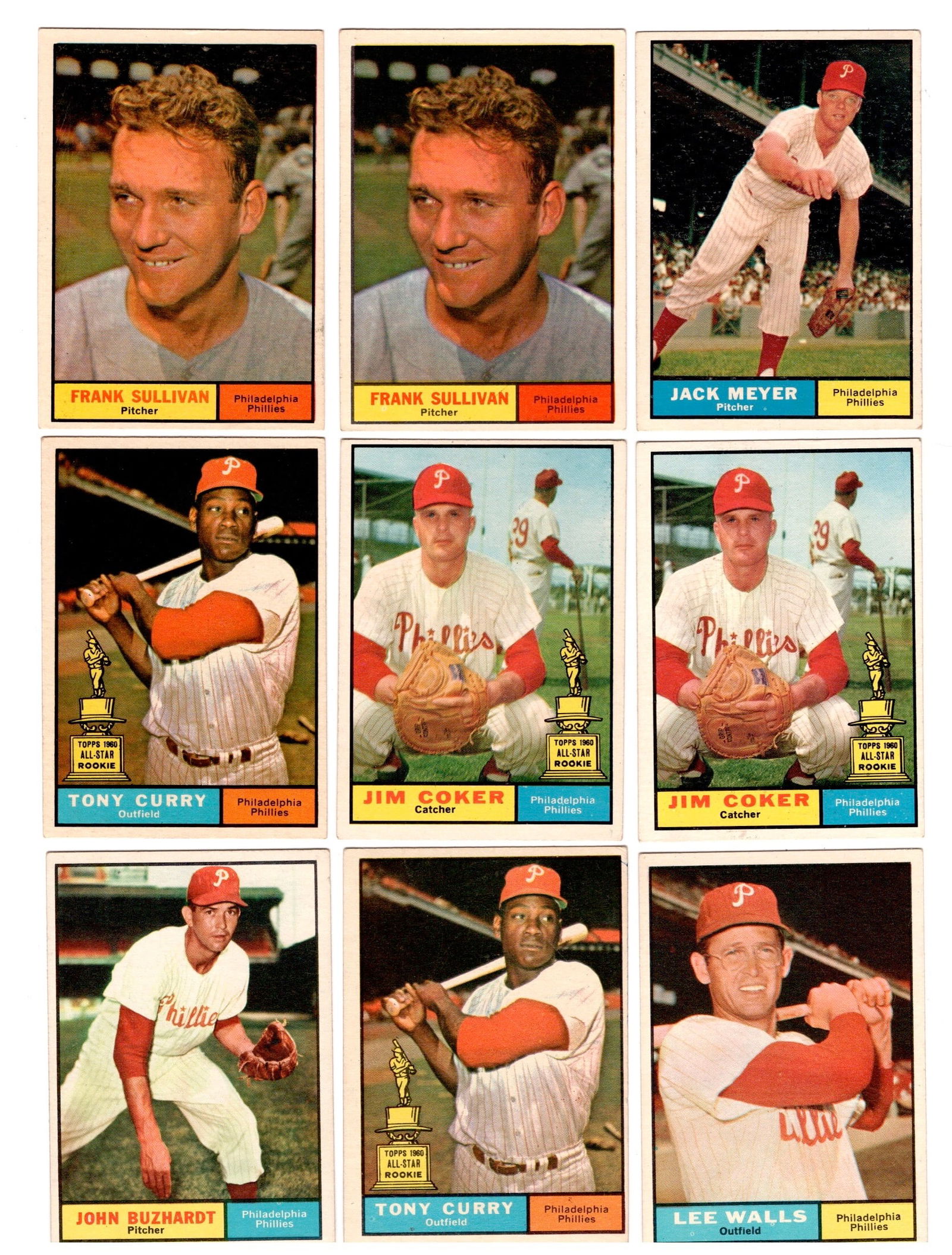 1961 Topps Baseball, Philadelphia Phillies (1 of 3)